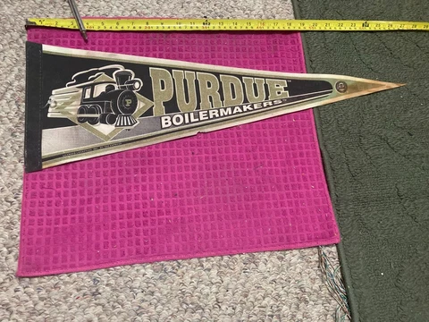 VINTAGE Purdue University Boilermakers Pennant NCAA Tag Express FAST SHIPPER Cover
