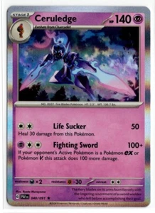 Pokemon Paldean Fates Holo Rare 040/091 Ceruledge - Picture 1 of 1