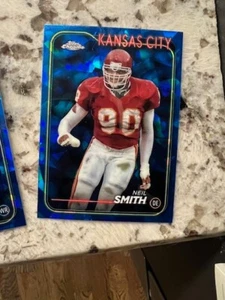 2024 TOPPS CHROME SAPPHIRE NFL CARD KANSAS CITY CHIEFS NEIL SMITH #93 - Picture 1 of 1