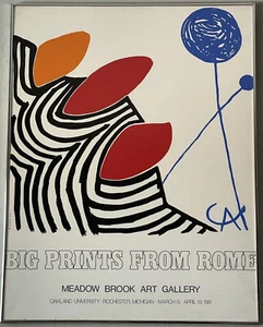ALEXANDER CALDER BIG PRINTS FROM ROME MODERN ABSTRACT LITHOGRAPH POSTER VINTAGE - Picture 1 of 11