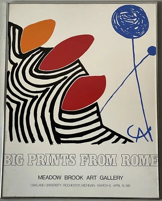 ALEXANDER CALDER GRANDES IMPRESIONES DE ROMA MODERNO PÓSTER LITOGRÁFICO ABSTRACTO VINTAGE Foto 1 de 4