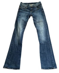 Rock And Republic Womens Jeans Size 2M Boot Low Rise Kasandra Denim Blue Zip Fly - Picture 1 of 13
