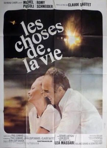 LES CHOSES DE LA VIE - SAUTET / SCHNEIDER / PICCOLI - CARTEL DE PELÍCULA GRANDE ORIGINAL - Imagen 1 de 1