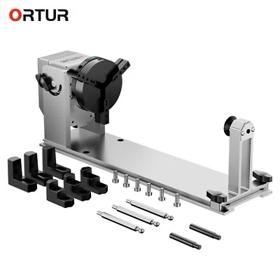 Ortur 360° Rotary Axis Attachment with 3-Jaw Chuck for Laser Engraver Cutter DIY - image 1 of 4