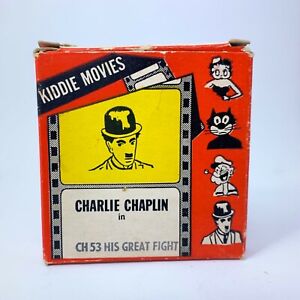 Charlie Chaplin 8 mm film CH-53 HIS GREAT FIGHT film Atlas boîte originale New York