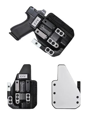 EYV IWB Hybrid Leather Kydex Concealment Holster - GLOCK 43/43X/MOS - XSC Light - Image 1 of 4