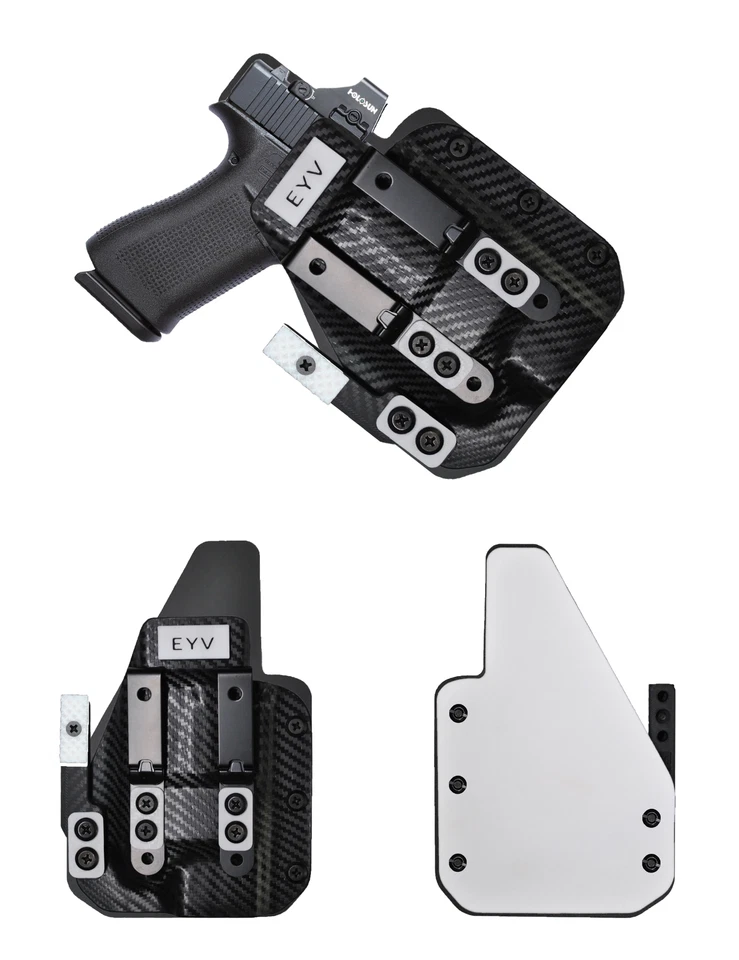 EYV IWB Hybrid Leather Kydex Concealment Holster - GLOCK 19 -TLR7/TLR7A Light - Image 1 of 4