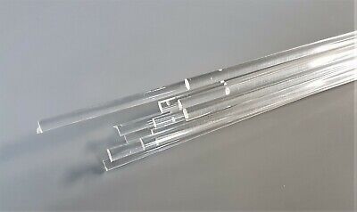 3mm Acrylic Plastic Round Rod Bar Clear Various Lengths 50mm Up To 600mm Long • 1.55£