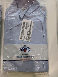 US AIR FORCE USAF SHIRT WOMEN'S LONG SLEEVE UNIFORM SERVICE DRESS BLUE SZ S - Picture 1 of 4