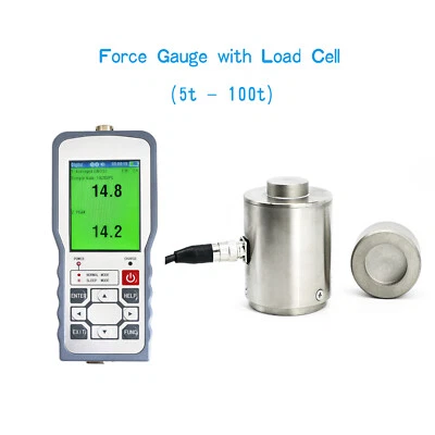 Digital Force Gauge with Load Cell Sensor Test Force Weight Pressure 5T-100T - Image 1 of 4