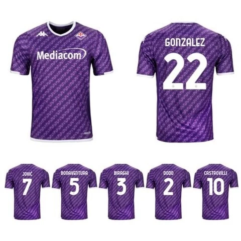 Shirt Competition Fiorentina 2023/24 Kombat Extra Kappa Jovic Dodo Gonzalez Cover