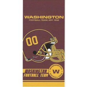 NFL Washington Football Est. 1932 Velour Beach Towel 28x58 Sports Cotton Marroon - Picture 1 of 2