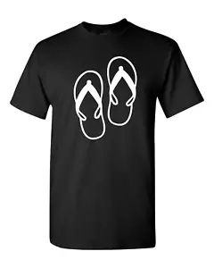 Summer Flip Flop Life Is Better In Flip Flops T-Shirt Happy Summer Tee Parody - Picture 1 of 14