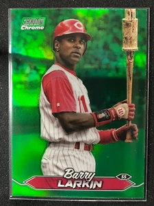 2024 Topps Stadium Club - Chrome Green Refractor #67 Barry Larkin Cincinnati Red - Picture 1 of 2