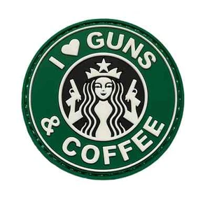 5ive Star Gear Morale Patch 2-Pack: I love Guns and Coffee/I Love Guns and Bacon - Picture 1 of 2