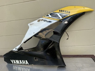 2006 06 YAMAHA YZF R6 R6R RIGHT FRONT MID SIDE FAIRING COWL OEM 50th ANN * MARKS - Image 1 of 4