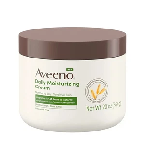 Aveeno Daily Moisturizing Cream Prebiotic Oat Shea Butter 20 oz JUMBO Jar - Picture 1 of 6