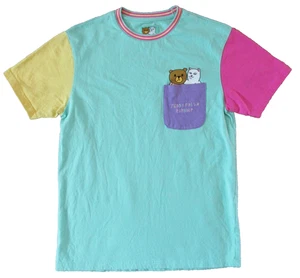 Teddy Fresh Rip N Dip T-Shirt Zusammenarbeit Pastell Farbblock Erwachsene Herren S Small - Bild 1 von 11