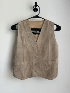 Vintage Wilsons Tan Leather Suede Vest Boy’s Medium - Picture 1 of 6