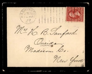 MayfairStamps US 1899 Washington DC to Oneida NY Mourning Cover aas_89309 - Picture 1 of 2