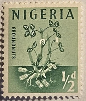 Nigeria Circa 1961, "Cacahuetes" 1/2d COMO NUEVO, MNH, sello, SG#89, ¡ENVÍO GRATUITO! Foto 1 de 4