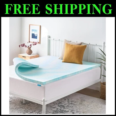 Topper de espuma viscoelástica de gel de 2 pulgadas - Alivio de presión - Doble XL Foto 1 de 4