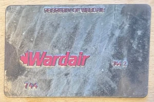 Vintage Wardair Airline Ticket Validation Plate - Picture 1 of 2