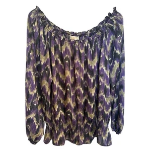 Michael Kors Women's Multi Prinnt Blouse Large  - Picture 1 of 5