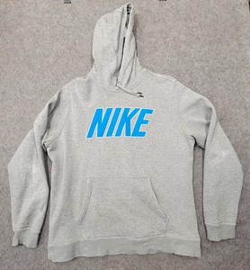 Nike Mens Gray Hoodie Size XL Embroidered Logo has flaws - Picture 1 of 9