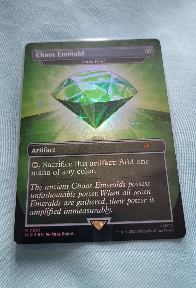 Chaos Emerald (Lotus Petal) Green 7031 Secret Lair Drop Sonic Bonus MTG NM FOIL - Image 1 of 1