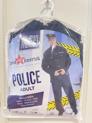 Disfraz de Halloween Vestir Oficial de Policía de América Adulto Talla Grande Foto 1 de 2