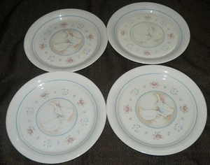 Set of 4 Corelle Corning 8.5" Luncheon Salad Plates Country Promenade Geese EUC - Picture 1 of 3