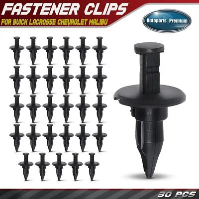 30 peças 1/2 pol. Clipes de retenção de náilon para fáscia de para-choque para Buick LaCrosse Chevrolet - Imagem 1 de 4