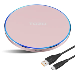 15W Max Wireless Charger, Qi Certified Fast Wireless Charging Pad, Pink - Picture 1 of 7