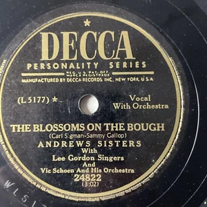 10" 78 RPM-Andrews Sisters-Open Door Open Arms/The blossoms on the Bough - Imagen 1 de 4