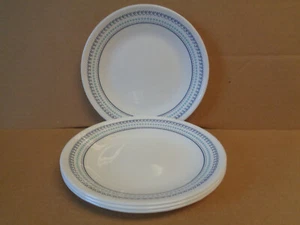 4 Corelle Folk Stitch Appetizer Dessert Plates 6-3/4" Diameter Retired Pattern - Picture 1 of 4