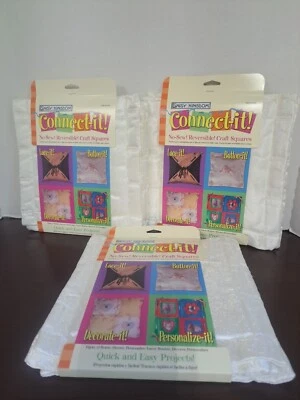 批量 3 件 Daisy Kingdom Connect It 白色缎面/珠光 9 英寸方形(每包 4 件) — 第 1/4 张图片