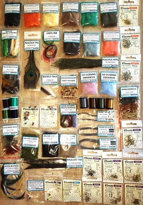 KIT COMPLETO PARA ATAR MOSCAS NINFAS Y HÚMEDAS - Juego grande de materiales para atar moscas para neumáticos de arranque Foto 1 de 4