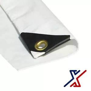 White Color 12 Mil Heavy Duty Tarp / Canopy by X1Tools/Tarps (over 180 Sizes) - Picture 1 of 549