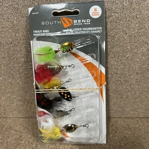 South Bend Señuelos Trucha y Panfish Spinners Paquete de 6 - Juego de Aparejos de Pesca Premium - Imagen 1 de 1