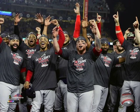 Boston Red Sox 2018 World Series Champions HISTORY MADE CELEBRATION 8x10 Photo Cover