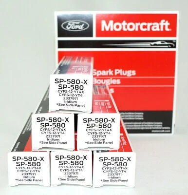 6 Pack - Genuine OEM Motorcraft SP534 SP580 SP580X Iridium Spark Plug CYFS12YT4X - Imagen 1 de 4