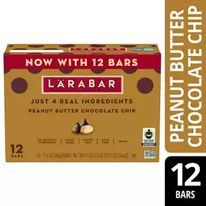 Larabar Peanut Butter Chocolate Chip, Gluten Free Fruit & Nut Bar, 12 Ct - Picture 1 of 7