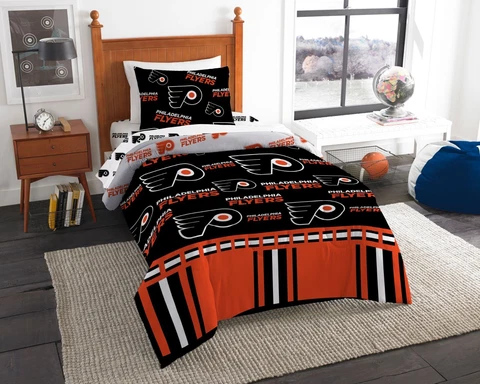 Philadelphia Flyers Twin Bed in a Bag (Rotary) OFFICIAL NHL Cover