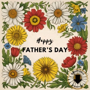 Chrysanthemenblume digitale Vatertag Grußkarte bedruckbar - Bild 1 von 6