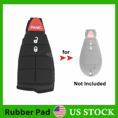 For 2008 2009 2010 Jeep Grand Cherokee Commander  3 Button Rubber Pad Key Fob - Image 1 of 4