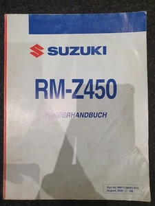 Genuine Owner's Manual Suzuki RM-Z 450 2008 COMPLETELY IN GERMAN - Imagen 1 de 4