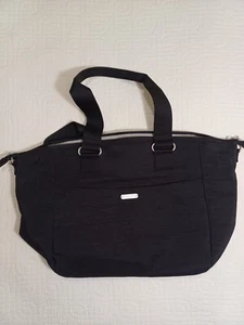 Baggallini Tote Large Black Nylon Travel Bag Both Sides Zip Closure RFID NWOT - Picture 1 of 17