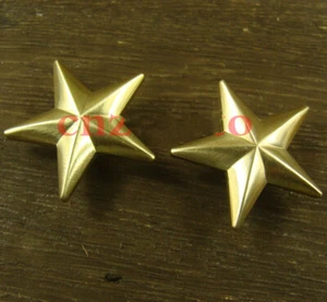 4pk Brass Leathercraft star rivet stud screw back Conchos Fob Wallet Z344 - Picture 1 of 8