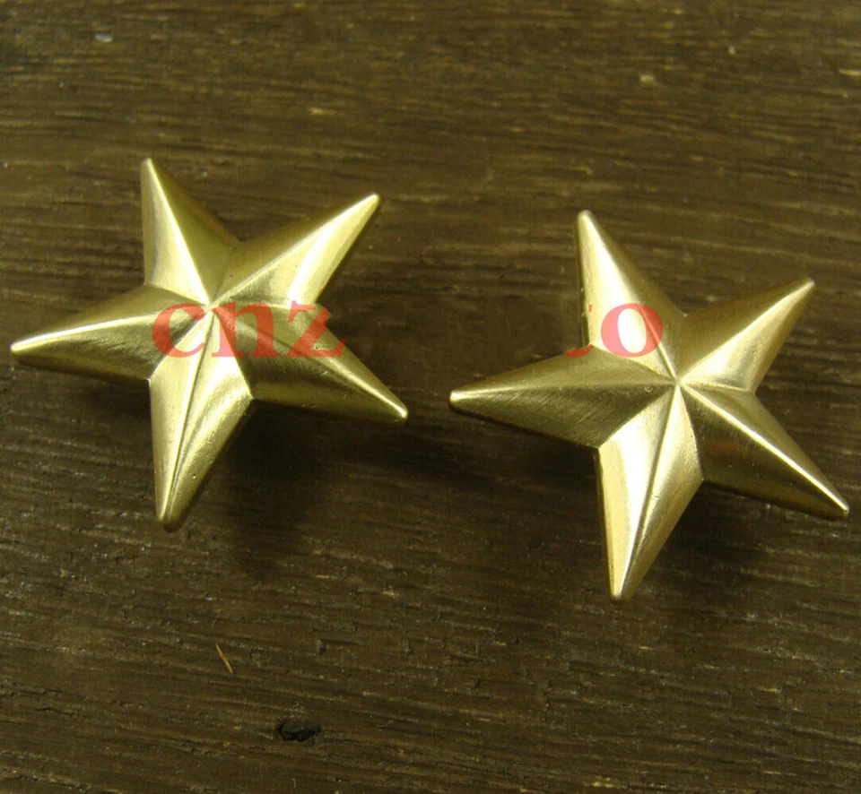 4pk Brass Leathercraft star rivet stud screw back Conchos Fob Wallet Z344 - Image 1 of 4